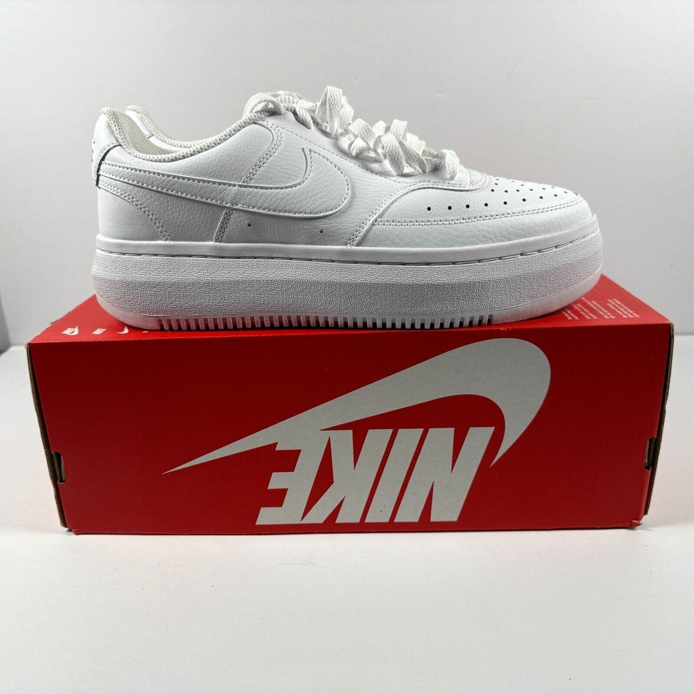 Nike Women's Court Vision Alta Platform Shoes 10 White DM0113-100 - NO LID